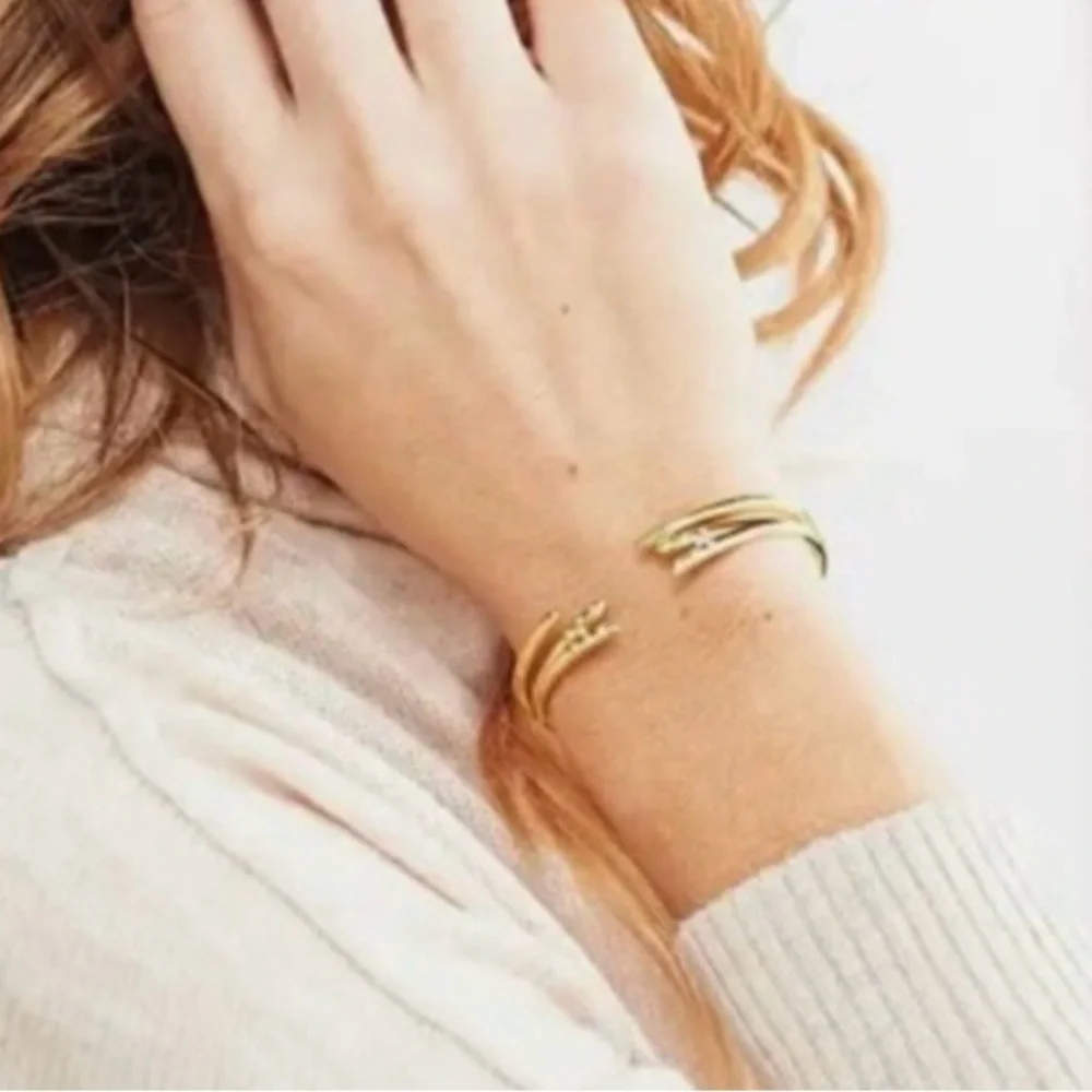 Michelle Campbell 14K Yellow Gold Plated Open Talon Bracelet Set #523